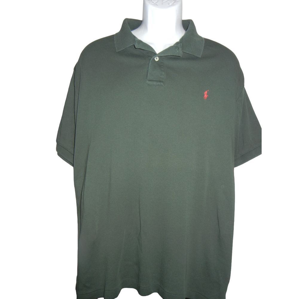 Polo Ralph Lauren Shirt mens xl cotton short sleeve green Casual Logo Pony Golf